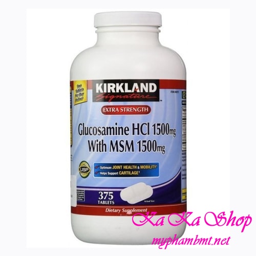 Glucosamine HCL 1500mg Kirkland With MSM 1500mg Hộp 375 Viên của Mỹ