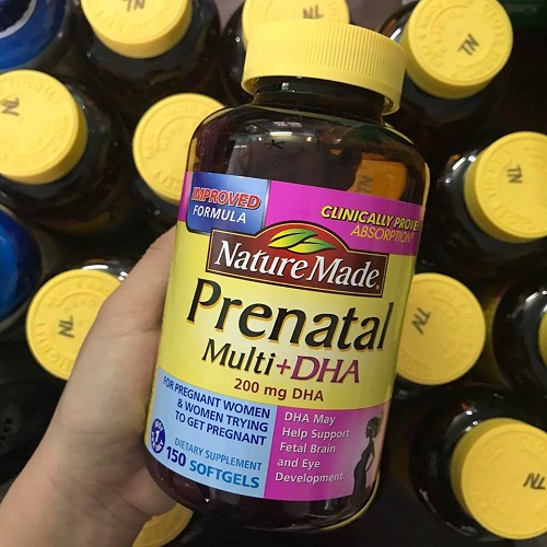 Thuốc bổ bà bầu Nature Made Prenatal Multi + DHA 150 viên
