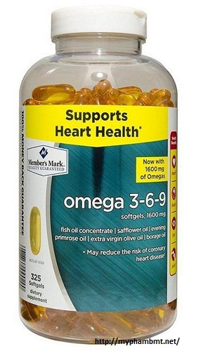 Omega 3 6 9 Member’s Mark Supports Heart Health Của Mỹ Hộp 325v